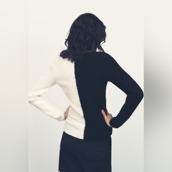 Zara Tops Zara Combination Knit Sweater Poshmark